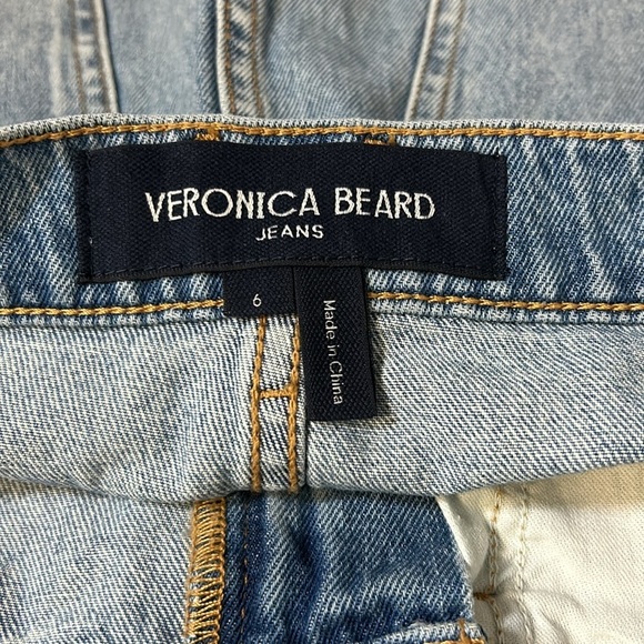 VERONICA BEARD  Raundi Double Seam Mini Jean Skirt Nova Blue Sz 6 NEW - Picture 5 of 9